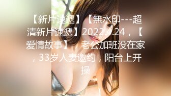 【新片速遞】【無水印---超清新片速遞】2022.4.24，【爱情故事】，老公加班没在家，33岁人妻邀约，阳台上开操