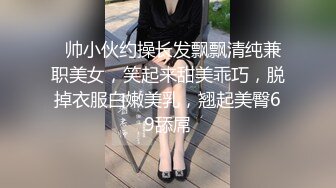   帅小伙约操长发飘飘清纯兼职美女，笑起来甜美乖巧，脱掉衣服白嫩美乳，翘起美臀69舔屌