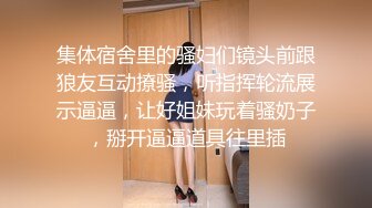 集体宿舍里的骚妇们镜头前跟狼友互动撩骚，听指挥轮流展示逼逼，让好姐妹玩着骚奶子，掰开逼逼道具往里插