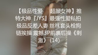 【极品性爱❤️超颜女神】推特大神『JYS』最强性爱私拍 极品反差人妻 丝袜套头栓狗链挨操 震撼3P前裹后操《刺激》 (14)