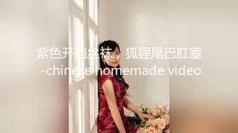 紫色开档丝袜，狐狸尾巴肛塞 -chinese homemade video