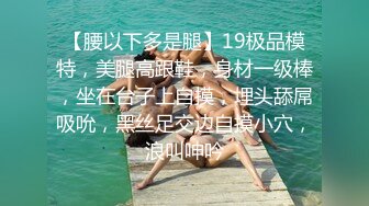 【腰以下多是腿】19极品模特，美腿高跟鞋，身材一级棒，坐在台子上自摸，埋头舔屌吸吮，黑丝足交边自摸小穴，浪叫呻吟